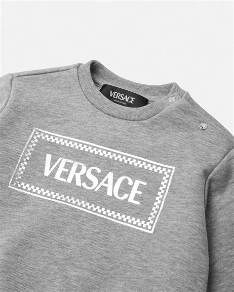 Versace Felpa 90s Vintage Logo Con Zip 